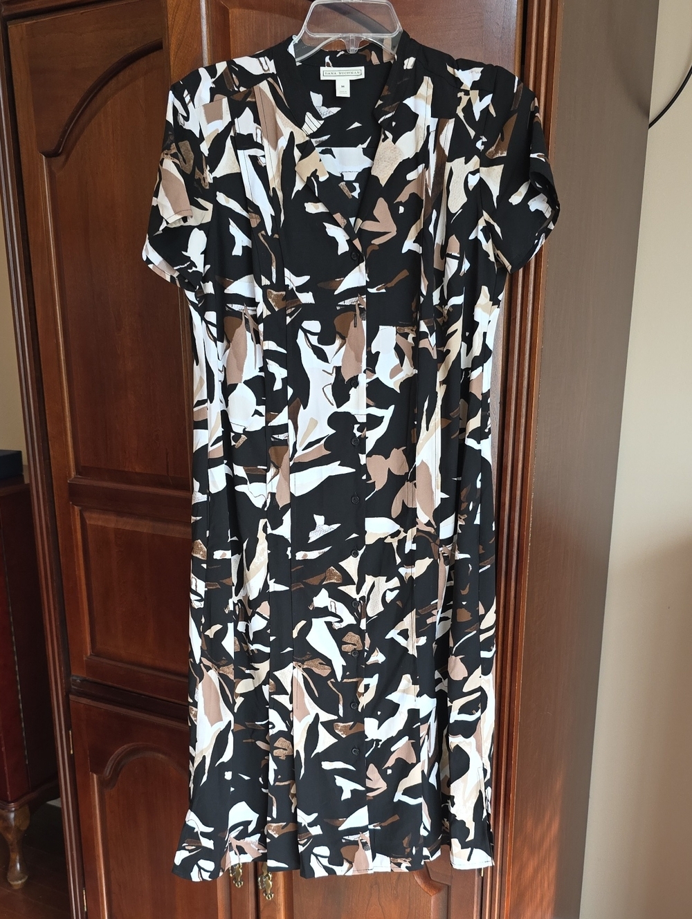 Dana Buchman Print Midi Dress Med